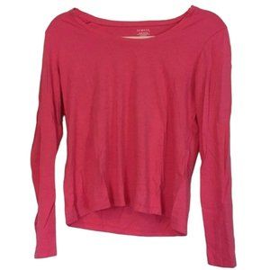 George Long Sleeve Shirt M Scoop Dark Coral Pink Salmon Cotton Modal Classic